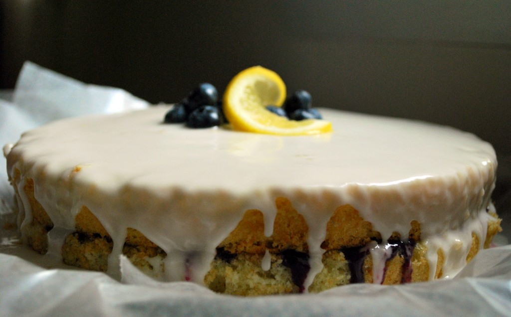 Ahu Eats: Blueberry Curd Cake with Lemon Glaze