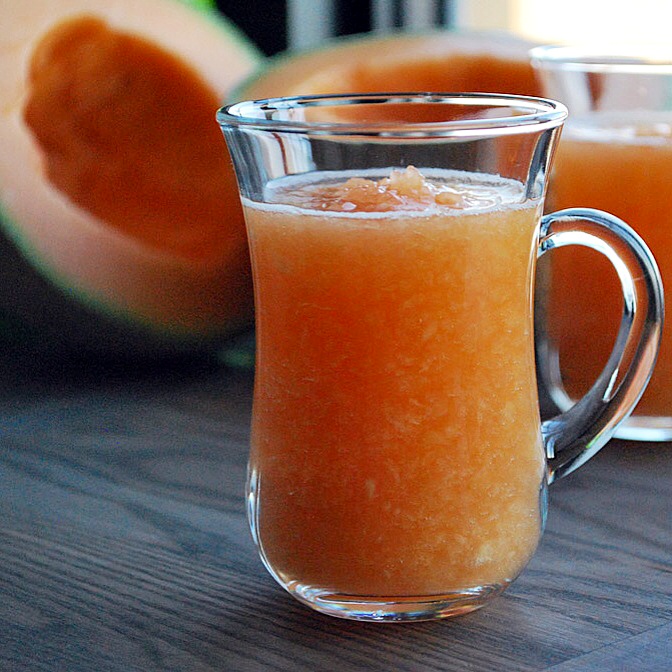 Persian Cantaloupe Smoothie with Rosewater - Ab Talebi