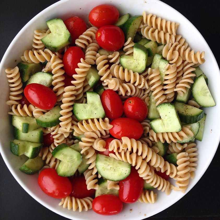 Cucumber and Tomato Pasta Salad