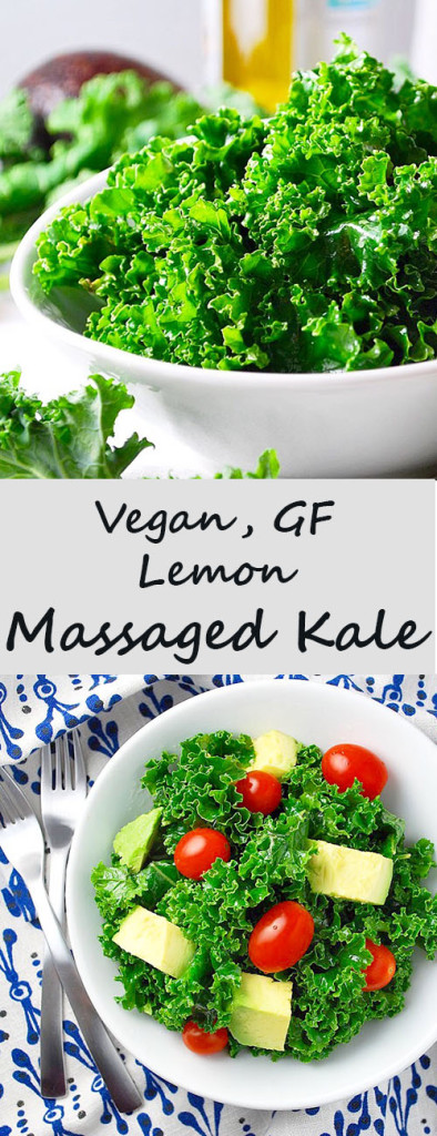 Vegan, Gluten Free Lemon Marinated Massaged Kale 