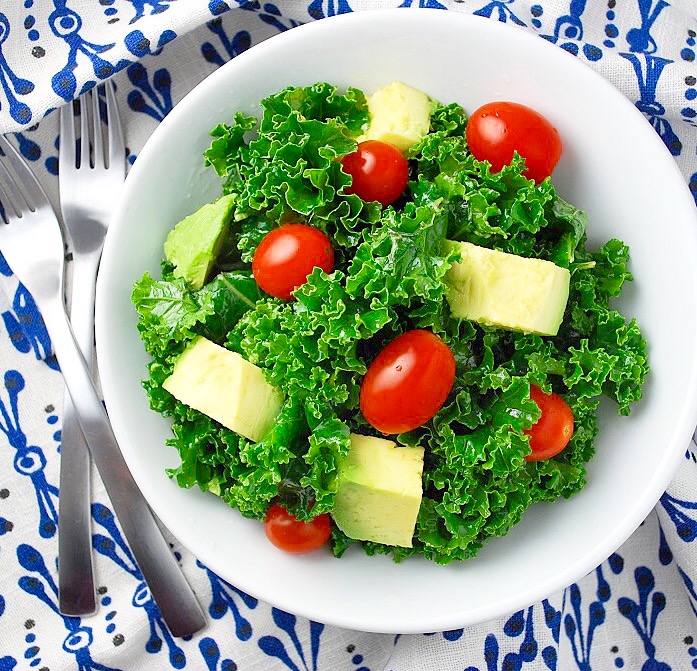 Marinated Kale massaged with Lemon