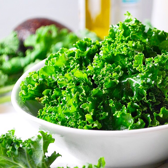 Marinated Kale massaged with Lemon