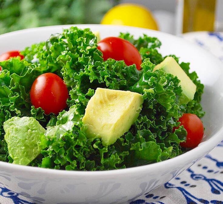 Marinated Kale massaged with Lemon - Vegan, Vegetarian and Gluten Free! 