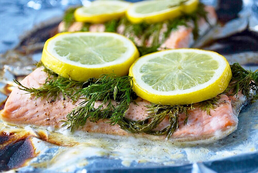 Baked Lemon Dill Salmon 