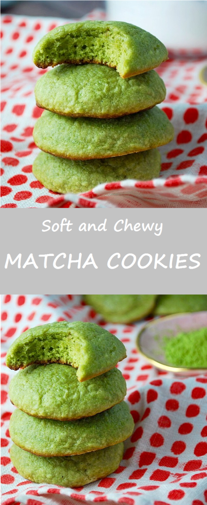 Matcha Cookies - these green tea cookies are soft, pillowy and perfect with tea!