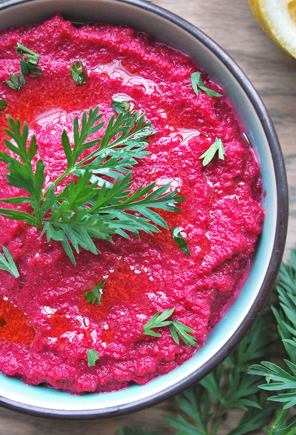 Creamy Vegan Beet Tahini Dip