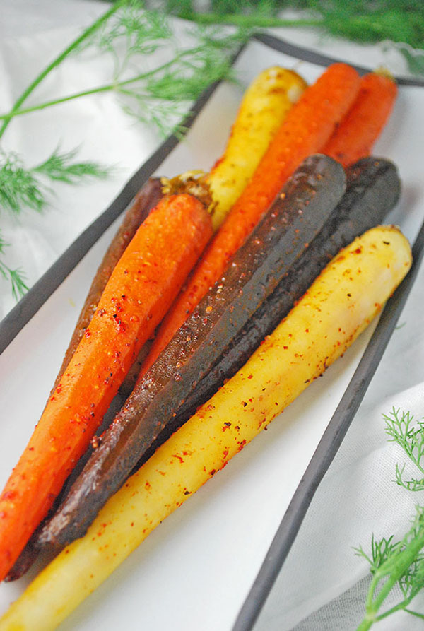 Vegan Piment d'espelette basque spice roasted carrots