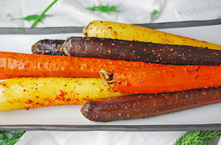 Vegan Piment d'espelette Basque spice roasted carrots