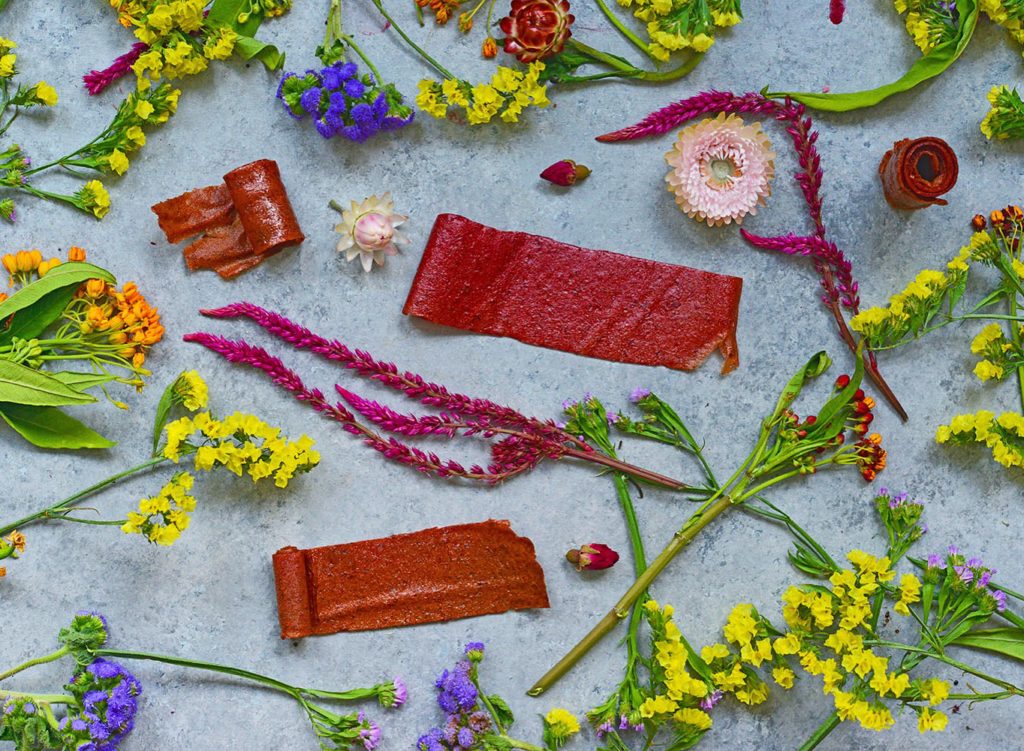 Lavashak, or Persian style fruit leather, is an easy to make snack of dried fruit dried out in your oven! Healthy, tasty and vegan! 